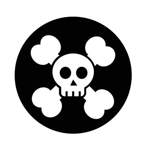 skull bone icon vector