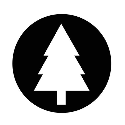 icono de árbol vector