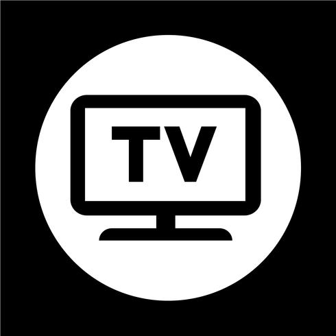 Web TV icon vector