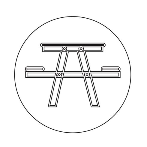 Camping table icon