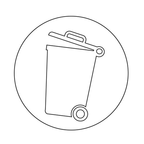 trash bin icon vector