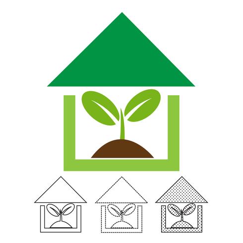 Plant tree icon vector