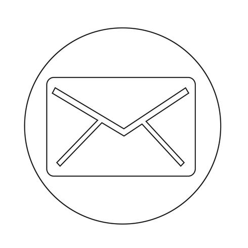 icono de correo vector