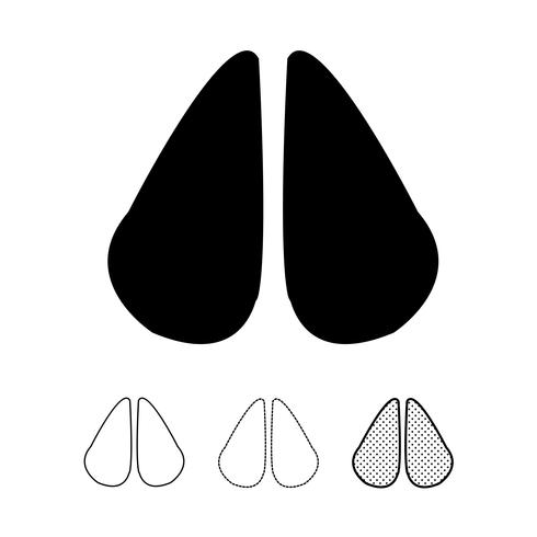 Huella animal icono vectorial vector