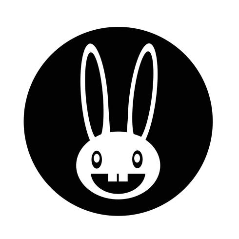 icono de conejo vector