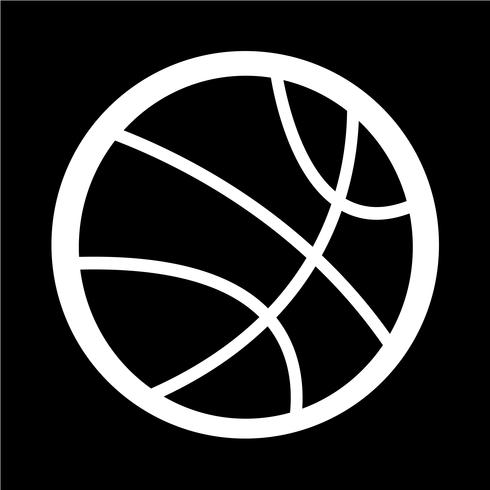 Icono de baloncesto vector