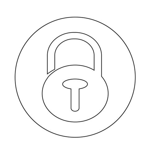 Lock security icon vector