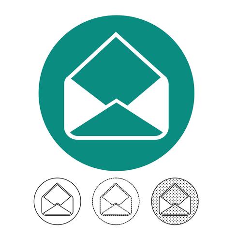 email and mail icon vector