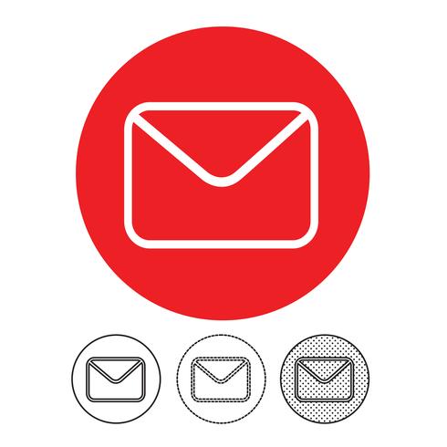 correo electrónico y vector de icono de correo
