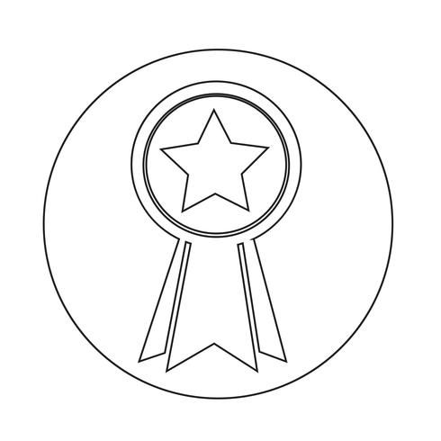 icono de medalla vector