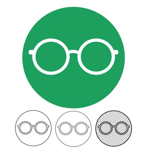 Vector icono de gafas