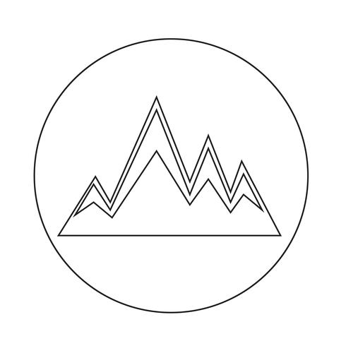 icono de montañas vector