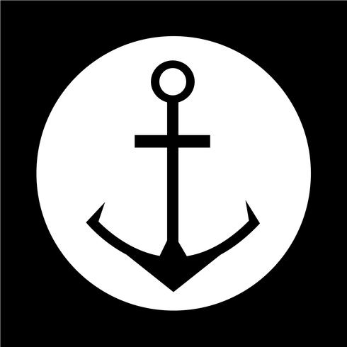 Anchor icon vector