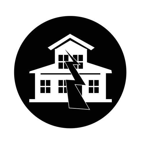 Earthquake Symbol icon vector