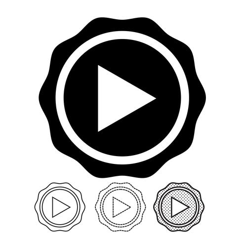 button video player icon vector