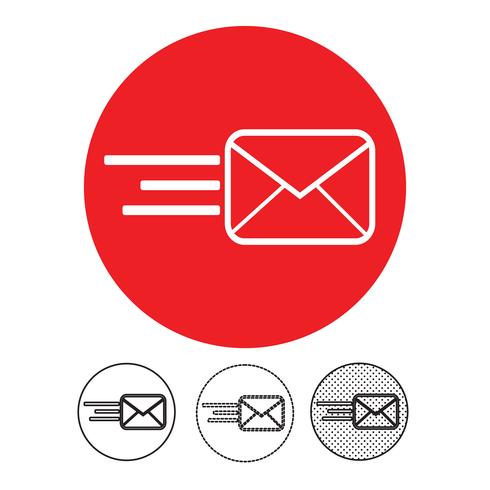 email and mail icon vector