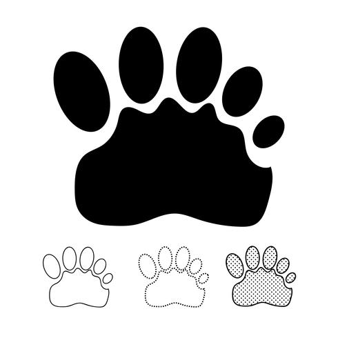 Animal footprint Icon Vector