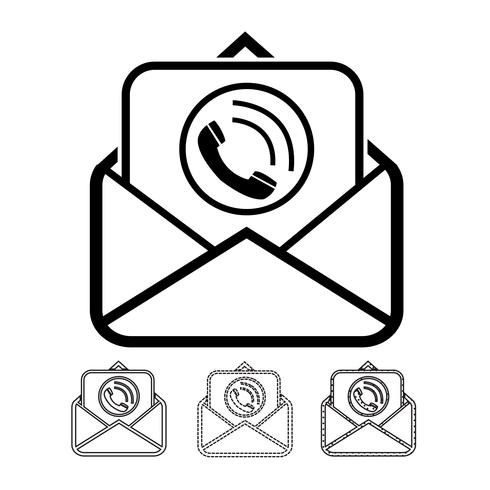 email and mail icon vector