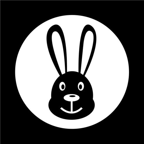 bunny rabbit icon vector