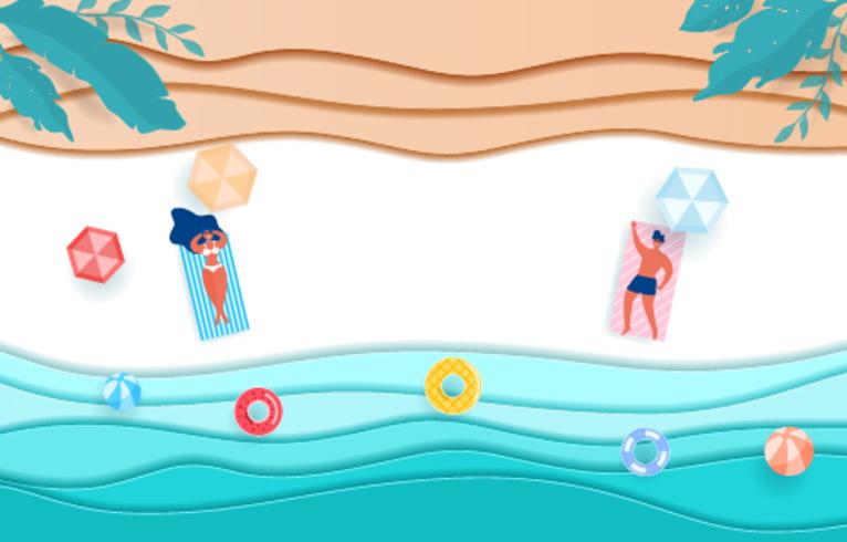 Spiaggia E Onde Di Carta Di Mare Blu Vista Dall39alto