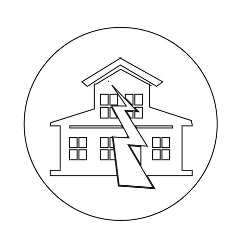 Earthquake Symbol icon vector