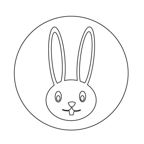 rabbit  icon vector