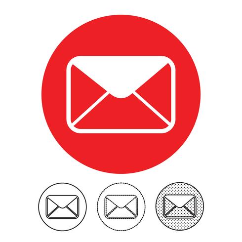 email and mail icon vector