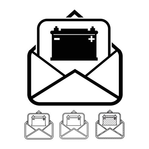 email and mail icon vector