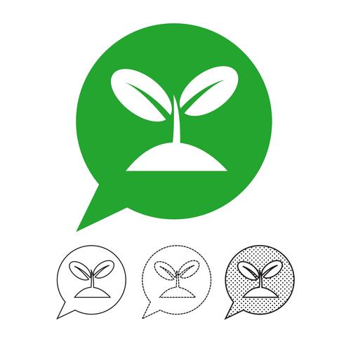 Plant tree icon vector