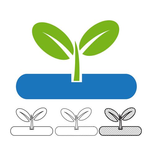 Vector icono de planta