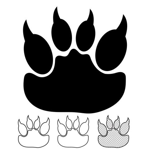 Huella animal icono vectorial vector