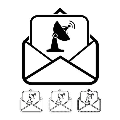 email and mail icon vector