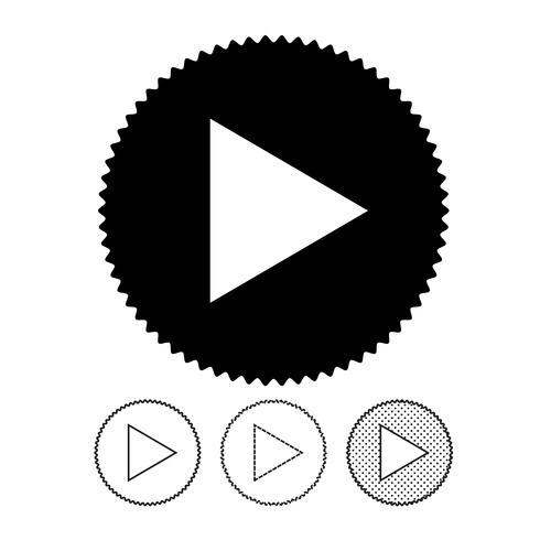 button video player icon vector