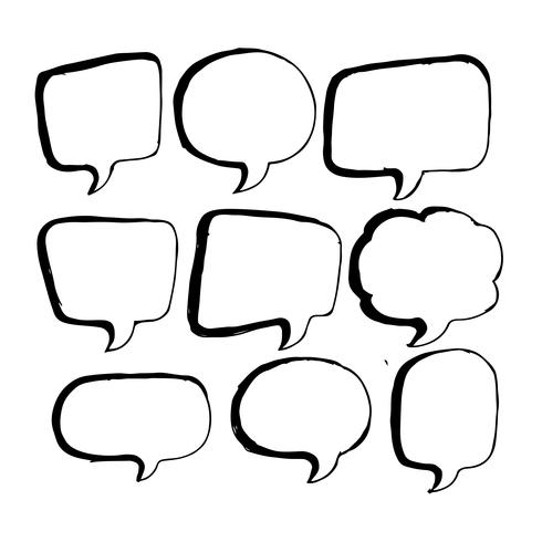 Speech Bubble icon hand drawn vector