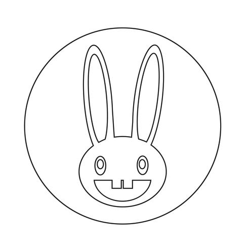 icono de conejo vector