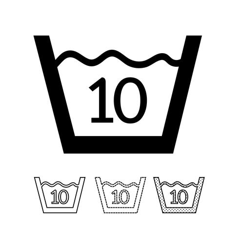 vector de icono de símbolo de lavandería