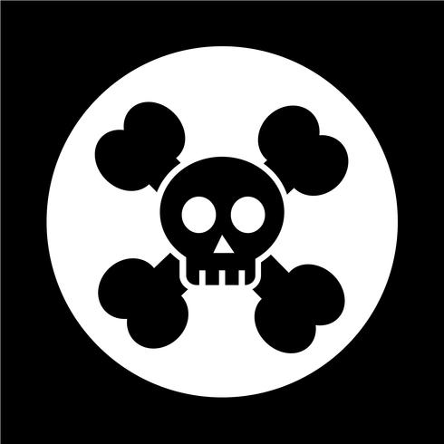 skull bone icon vector