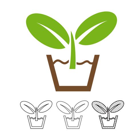 Plant tree icon vector