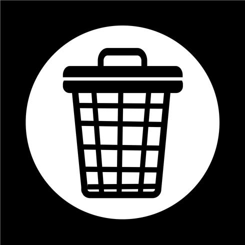 trash bin icon vector