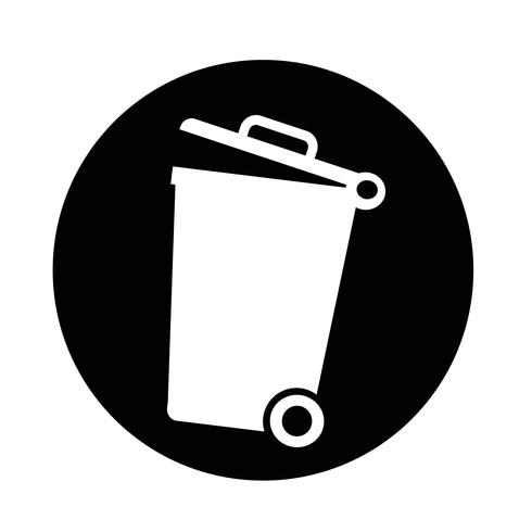 trash bin icon vector