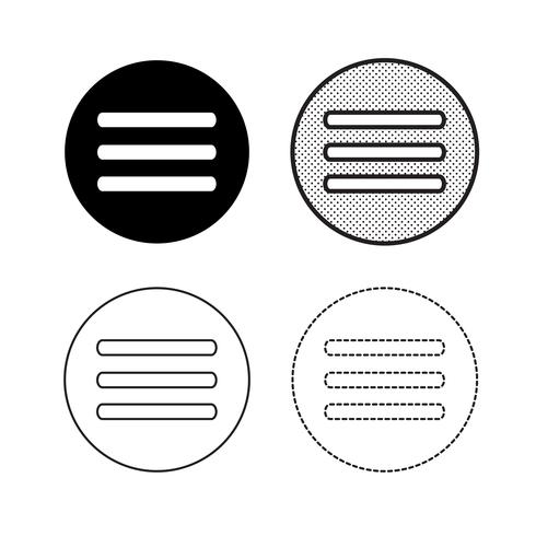 Menu icons vector