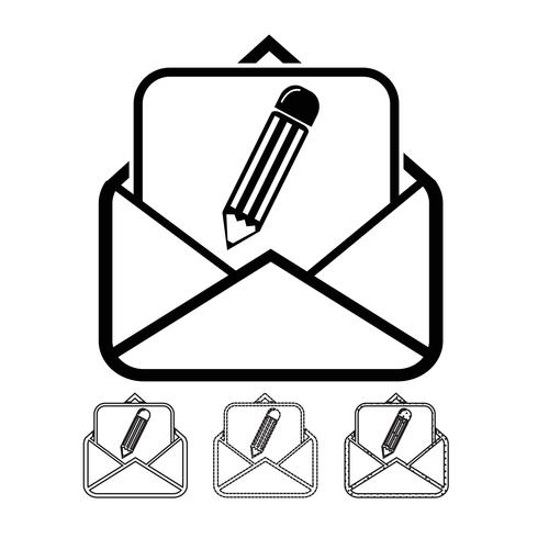 email and mail icon vector