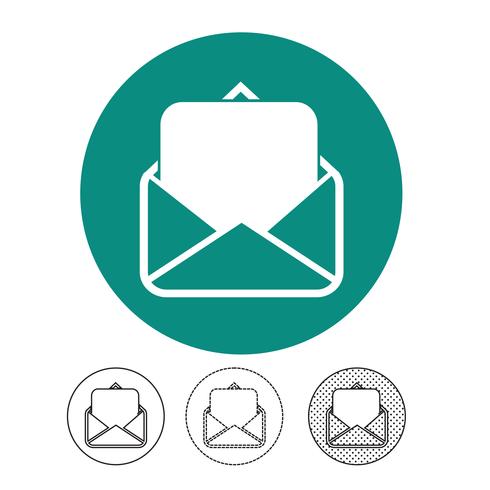 email and mail icon vector