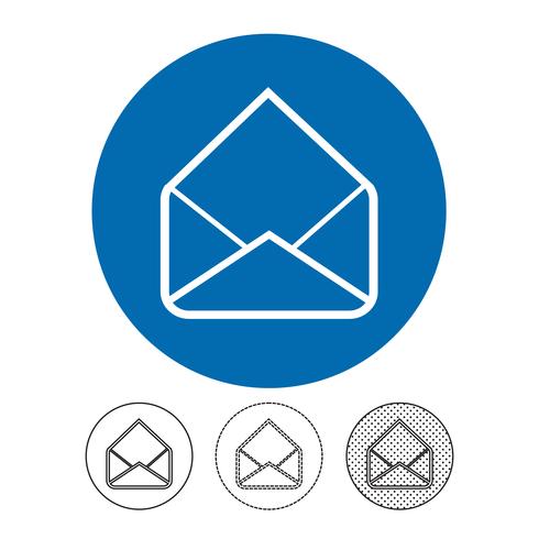 email and mail icon vector