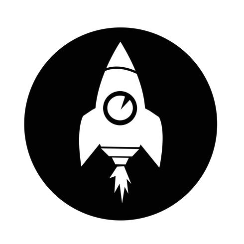 Rocket icon vector
