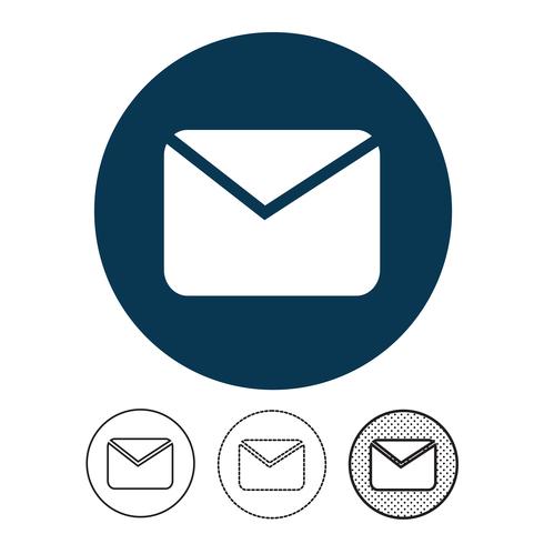 email and mail icon vector