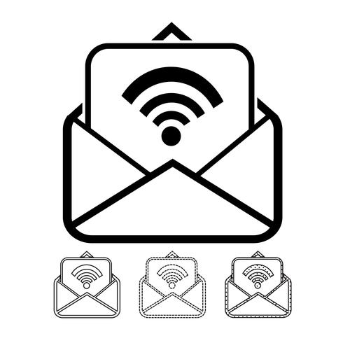 email and mail icon vector