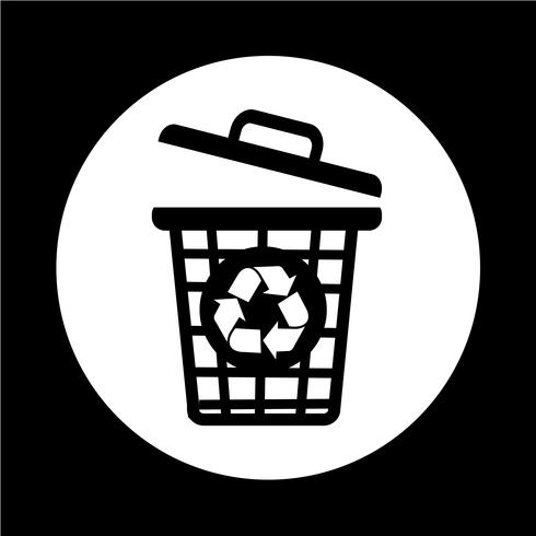 trash bin icon vector