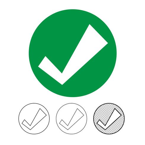 Vector icono de marca de verificación