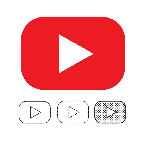 button video player icon vector